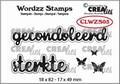 Crealies Clear Stamp Wordzz Gecondoleerd-Sterkte CLWZS05