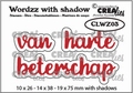 Crealies Tekstmal Wordzz Van Harte Beterschap CLWZ03