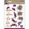 Precious Marieke knipvel Romantic Roses - Purple CD11613