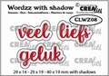 Crealies Tekstmal Wordzz Veel Liefs CLWZ08