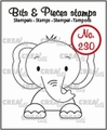 Crealies Clear Stamp Bits & Pieces Olifant CLBP230*
