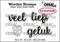 Crealies Clear Stamp Wordzz Veel Liefs/Geluk CLWZS08