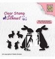 Nellie Snellen Silhouette Clear Stamp Rabbits SIL082