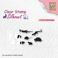 Nellie Snellen Silhouette Clear Stamp Small Animals SIL083